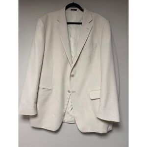 Stafford Essentials Mens 44L Beige Classic Fit Blazer Jacket Suit Separate